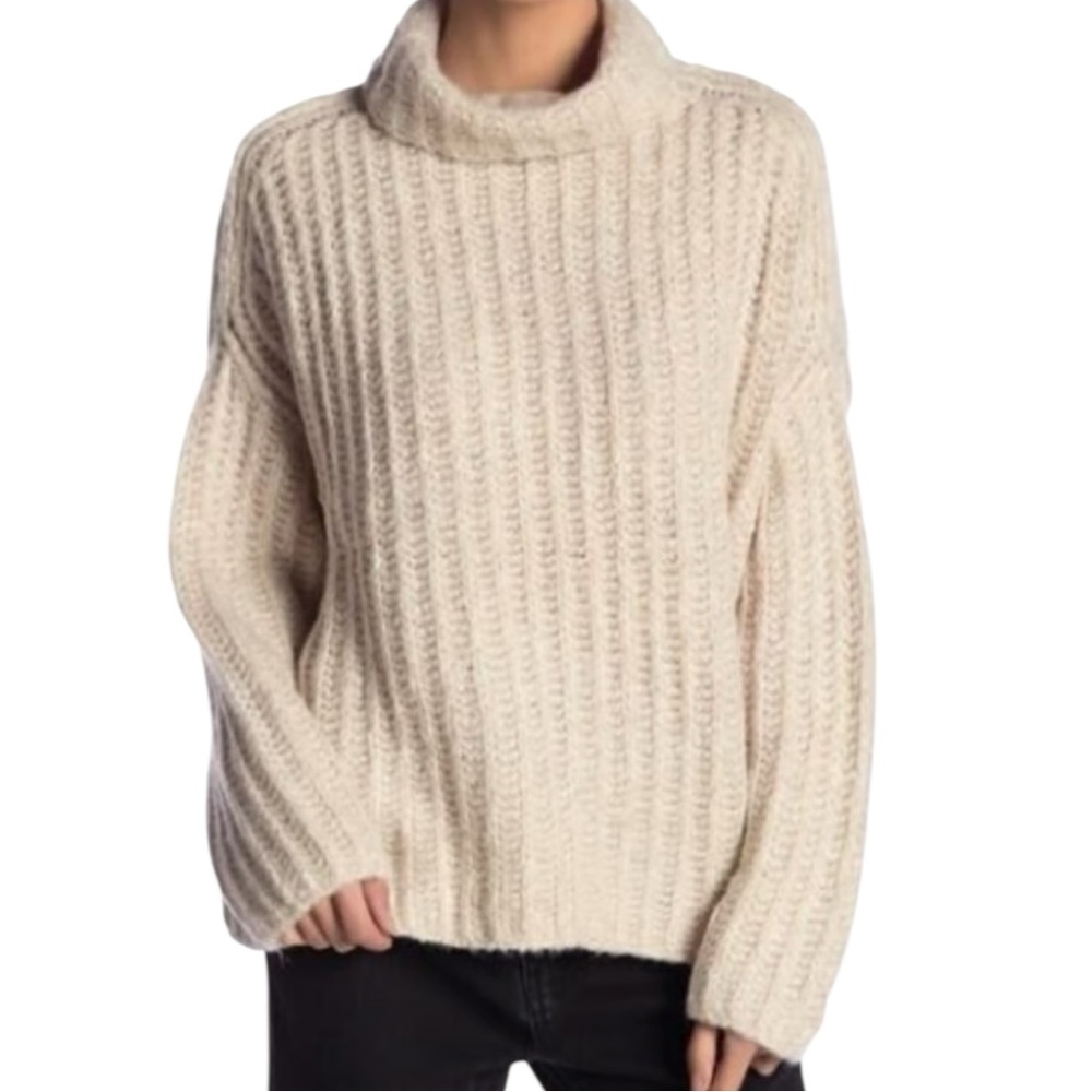 Free People Oversized Alpaca Wool Blend Cowl Sweater - Picture 8 of 8